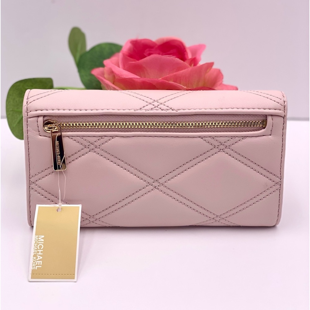 Michael Kors Large Trifold Wallet Pink - Picture 2 of 12